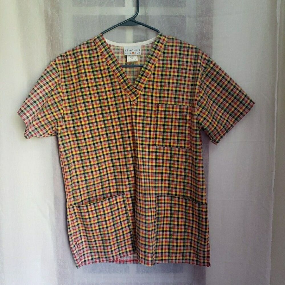 Peaches Uniforms Scrub Top Scrubs Medical Vet Dental Womens Size UNK